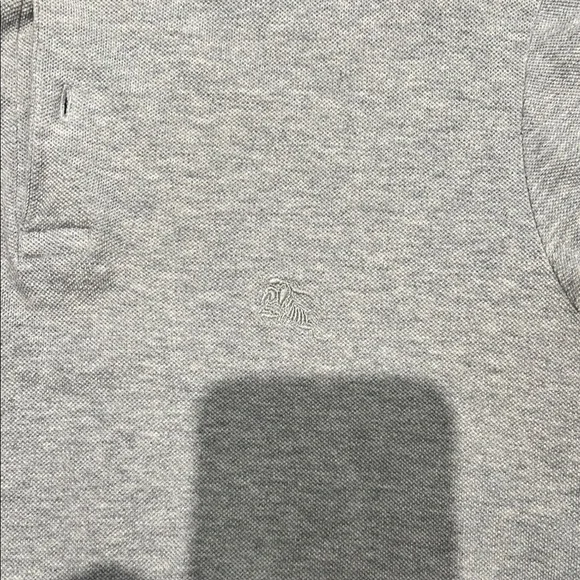 Burberry Gray Polo Shirt with Check Collar - Picture 3 of 4
